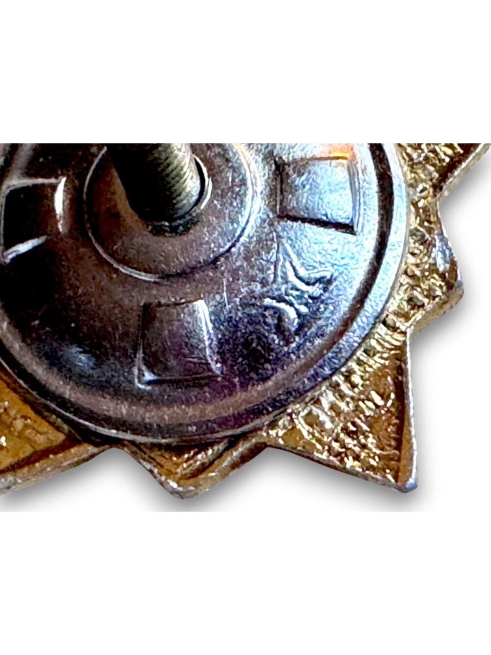 Vintage USSR Military Athlete Badge I Class Red & Gold Running Figure Star Pin - Picture 9 of 15